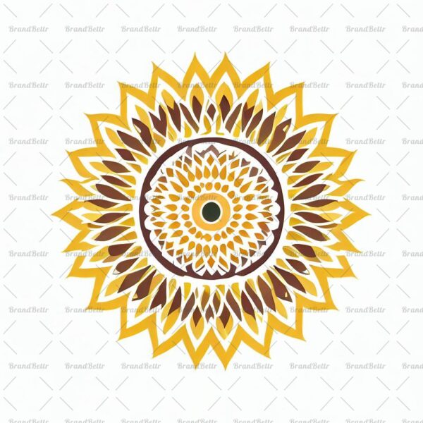 Abstrakte Sonnenblumenmandala